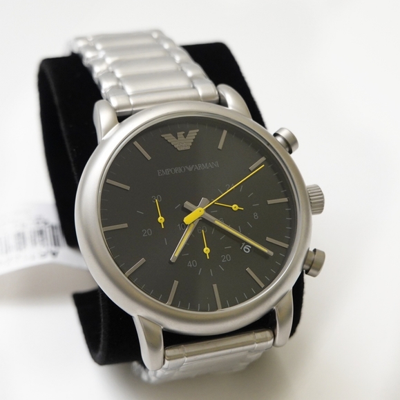 EMPORIO ARMANI CHRONOGRAPH STAINLESS STEEL WATCH - Picture 8 of 11